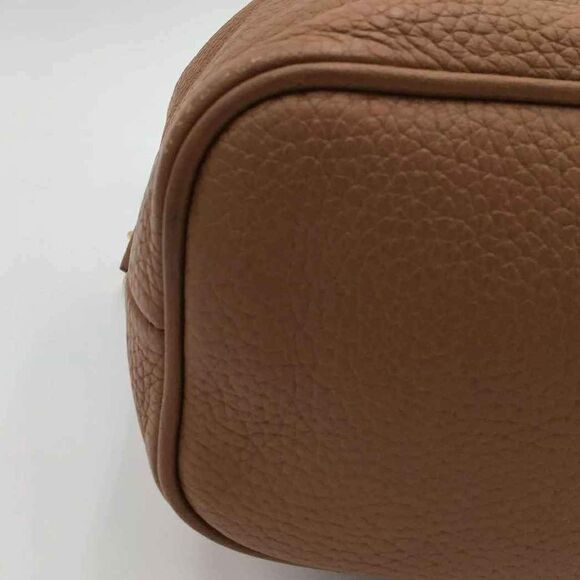 Michael Kors MK Frankie Drawstring Bucket Brown Convertible Leather Bag Purse - Picture 7 of 10